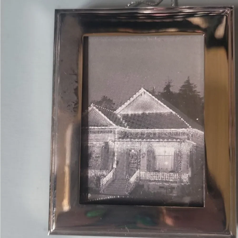 Restoration Hardware silver square picture ornaments